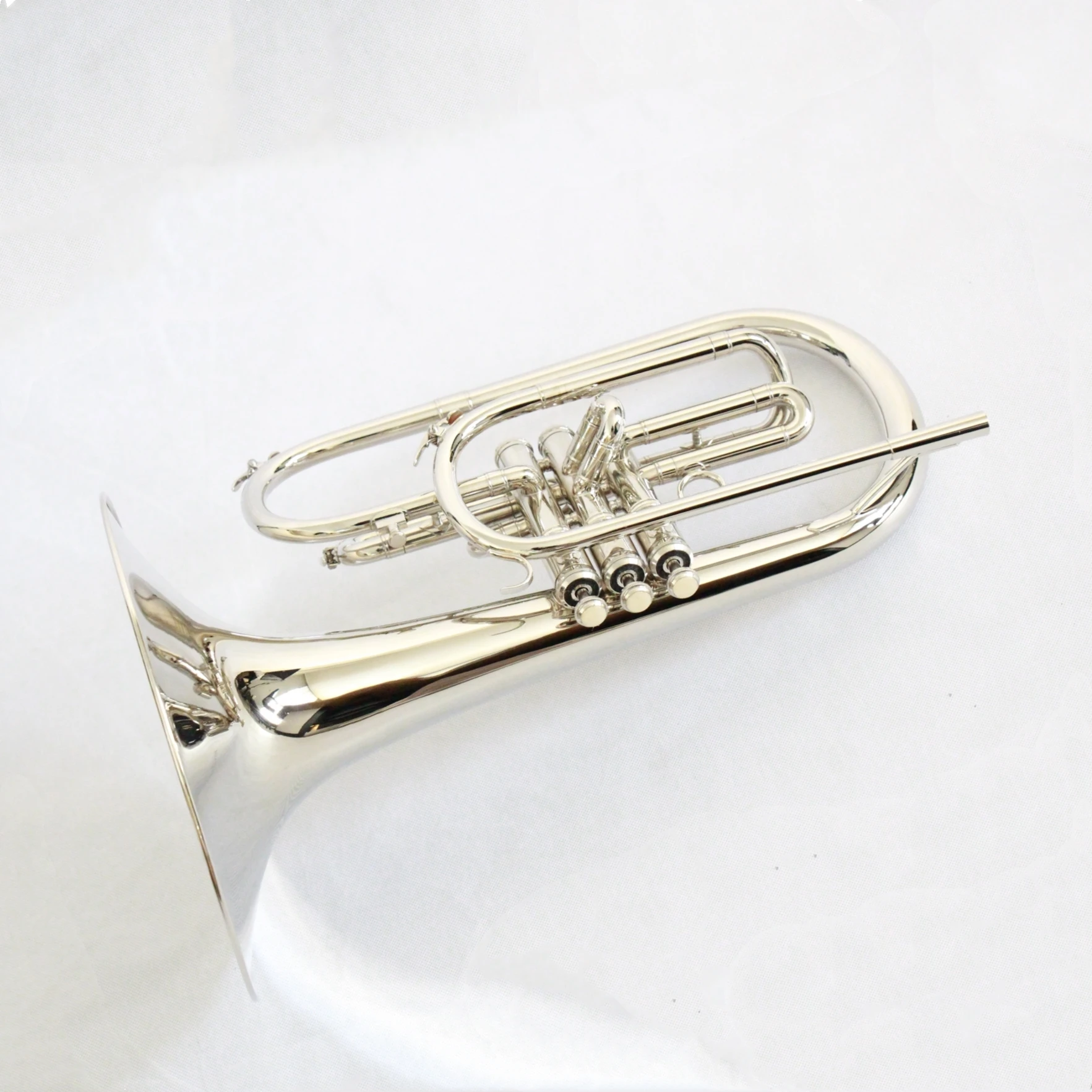 
Wholesale Price Good Quality Yellow Brass Instrument Marching Nickel Mellophone 