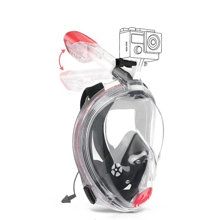 

For Gopro Diving Mask 180 Degree View Full Face Snorkel Diving Mask For Adult/Kids Anti Fog Snorkeling Breathing Snorkel Mask, Customized