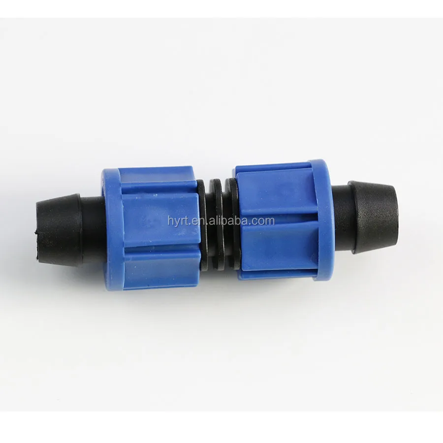 Plastic Drip Tape Connector Lock Type Coupling Irrigation Fittings For