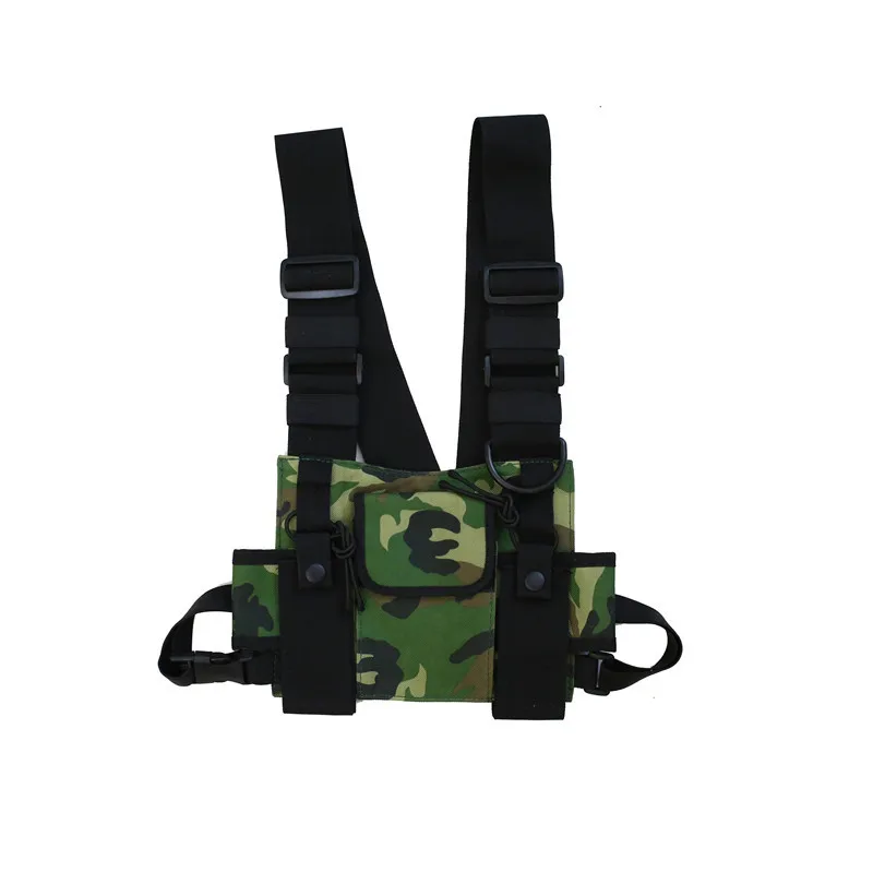 

Fashion Unisex Hiphop Style Waist Bag Tactical Backpack Tooling Function Tactical Vest Multifunctional Chest Bags, Purple,black,grey,camouflage