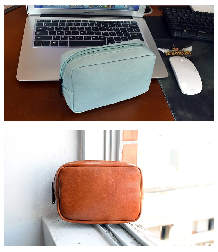 Portable Water-proof PU Travel Organizer Bags Earphone Digital Case Electronics Organiser