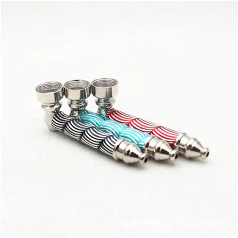 

Metal Mini Detachable 85MM Smoking Pipe, Red/blue/black