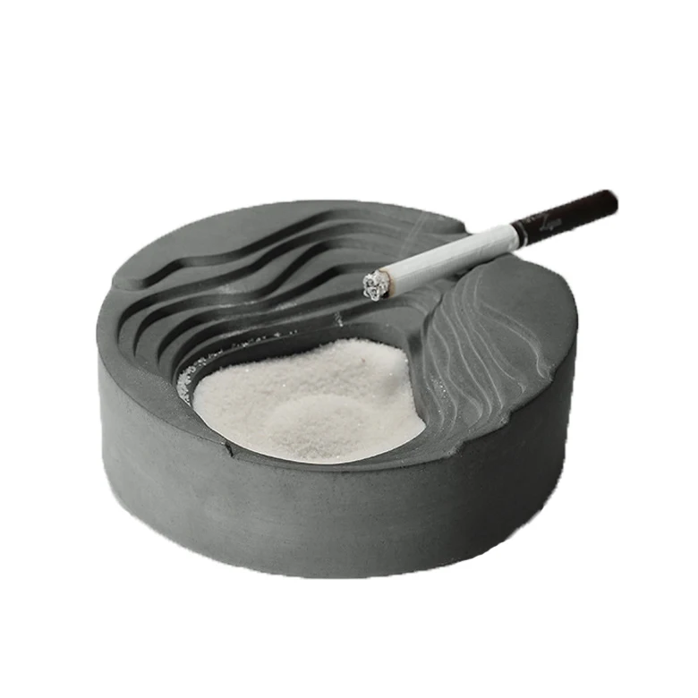 Castle Cigarette Ashtray Stand Trash Bin For Hotel Concrete Ash Tray