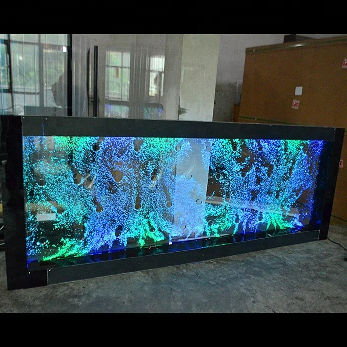 

movable water feature color changing led water bubble wall, 16 colors changing