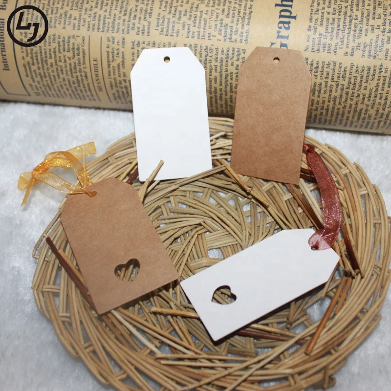 

Eco custom label name and hang tag hang tag kraft paper micro tag, Customized color