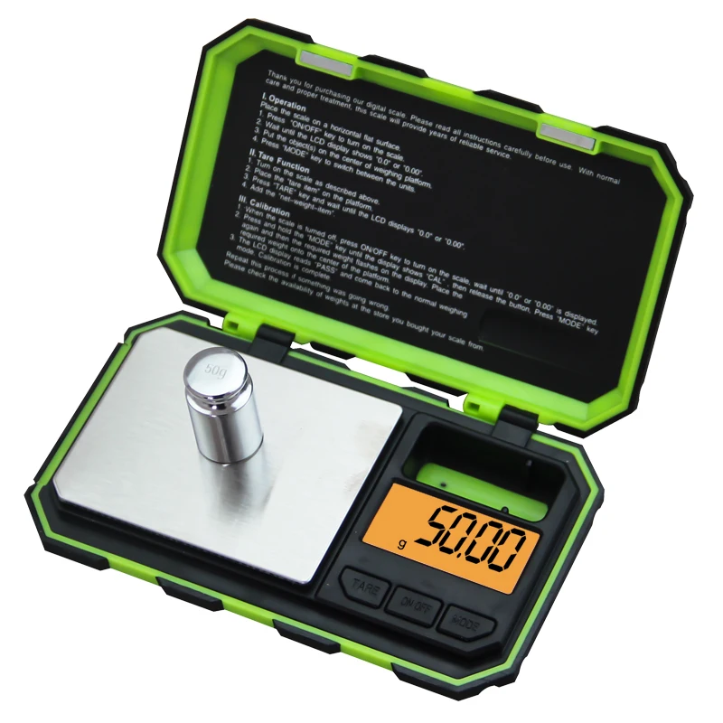 

Uniweigh 200g*0.01g Pocket Scales,Military scale,pocket weigh scales, Green/orange