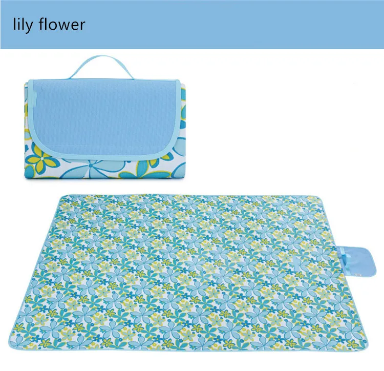 

195*200cm fashion printed outdoor foldable widening moisture-proof picnic mat Blanket Park camping beach mat