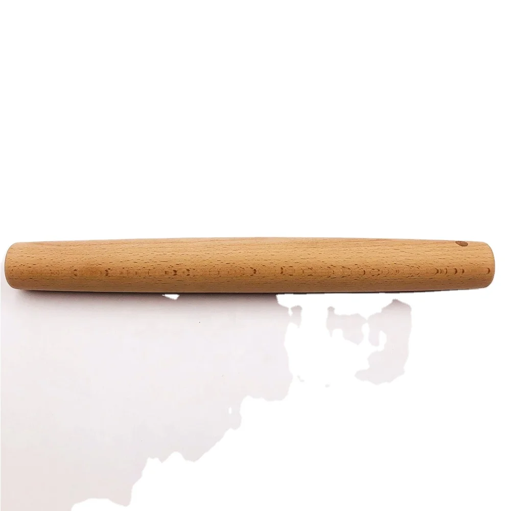 

dumpling and noodle wood dough rolling pin with hanging hole wholesale from factory, Natural