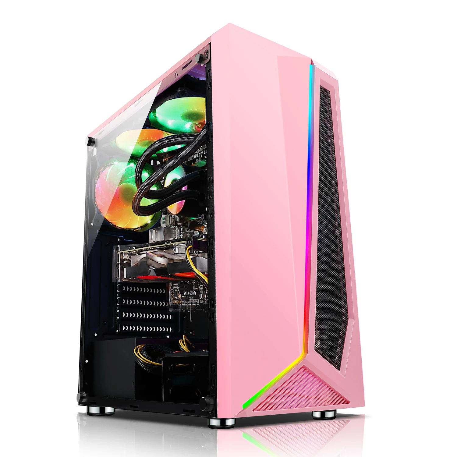 

Wholesale Tempered Glass Water Cooled Pc Case Case Pc, Black