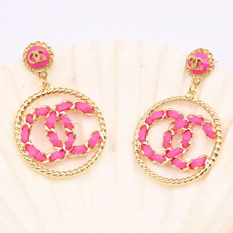 

New style designer earrings popular brands new women's gold channel earrings jewelry earrings, Rose gold