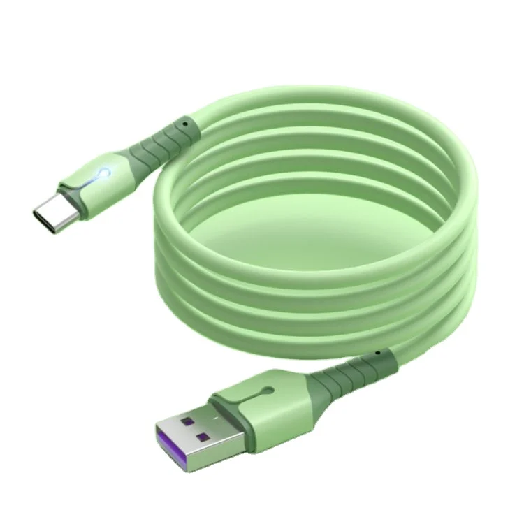 

custom creative charging usb silicone Liquid data cable with light data cable for iphone, Red, blue, yellow, green, pink