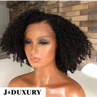 

short afro kinky curly human hair 4x4 lace closure wigs for black women remy brazilian curly hair full lace wigs