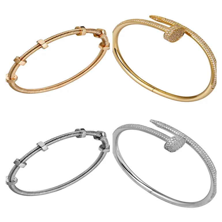 925 silver thread shaped ladies men's bracelet suitable for Cartier accessories