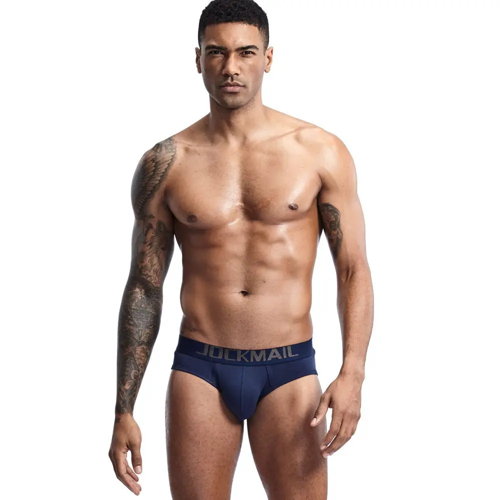 High-end Quality Man Rib Cotton Comfortable Breathable Underwear Customized Jacquard Band logo Boxers Briefs Shorts
