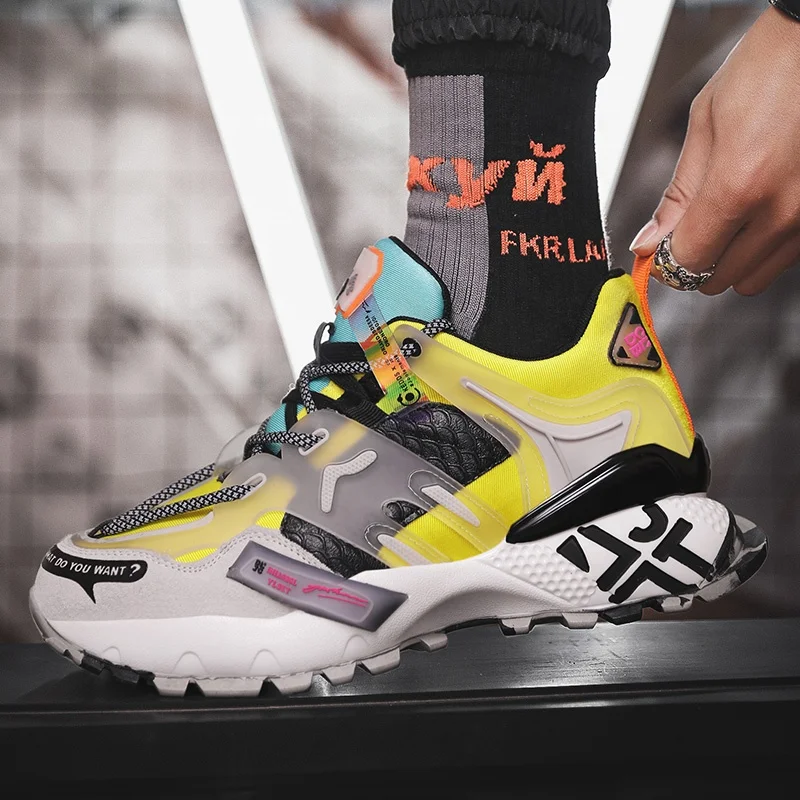 

Sneakers New Platform Men's Casual Shoes Chunky Sneakers Male Old Dad Men Fashion Sneakers 2021 Shoes For Men New Styles, Blue,yellow,black red,black white