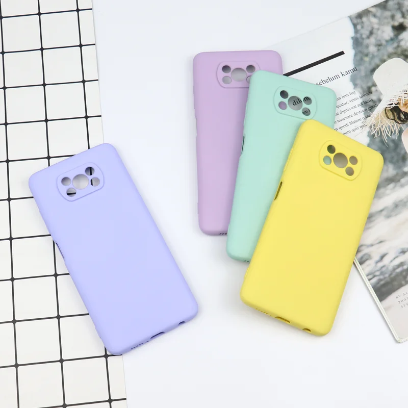 

Baby Skin Custom Logo Protective Mobile Phone Shell Cover For Xiaomi Poco X3 NFC phone case, 12 colors