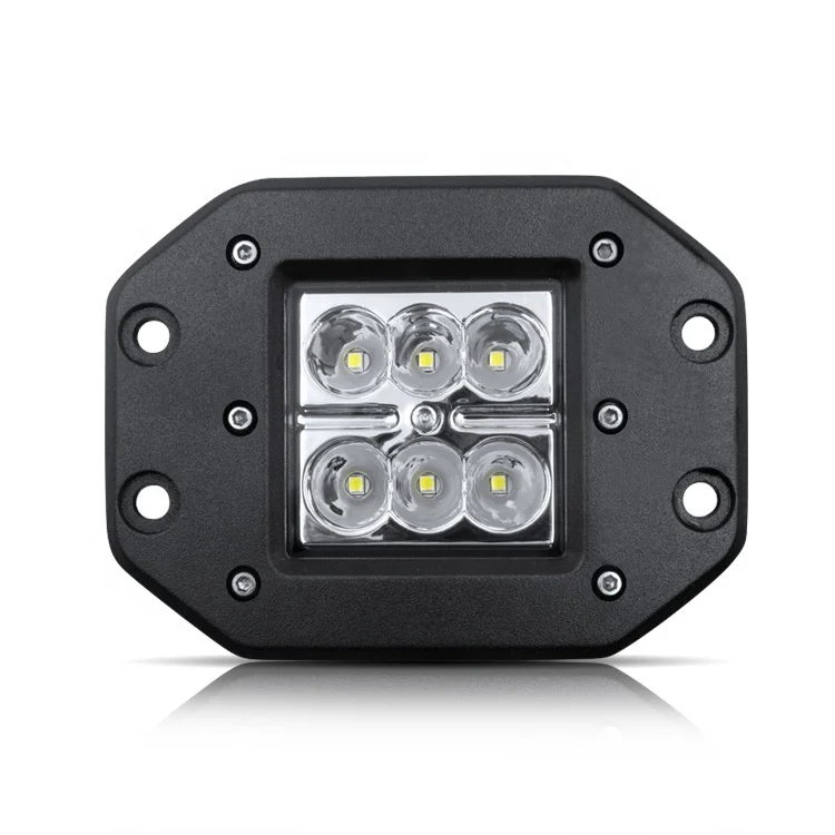 18w led work light square embedded installation 3inch 6000k truck USV offroad driving light