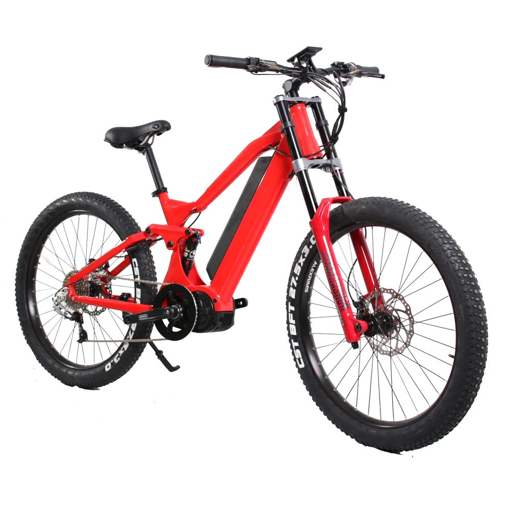 

downhill e-bike 1000w mid motor ebike with moutian bike tire