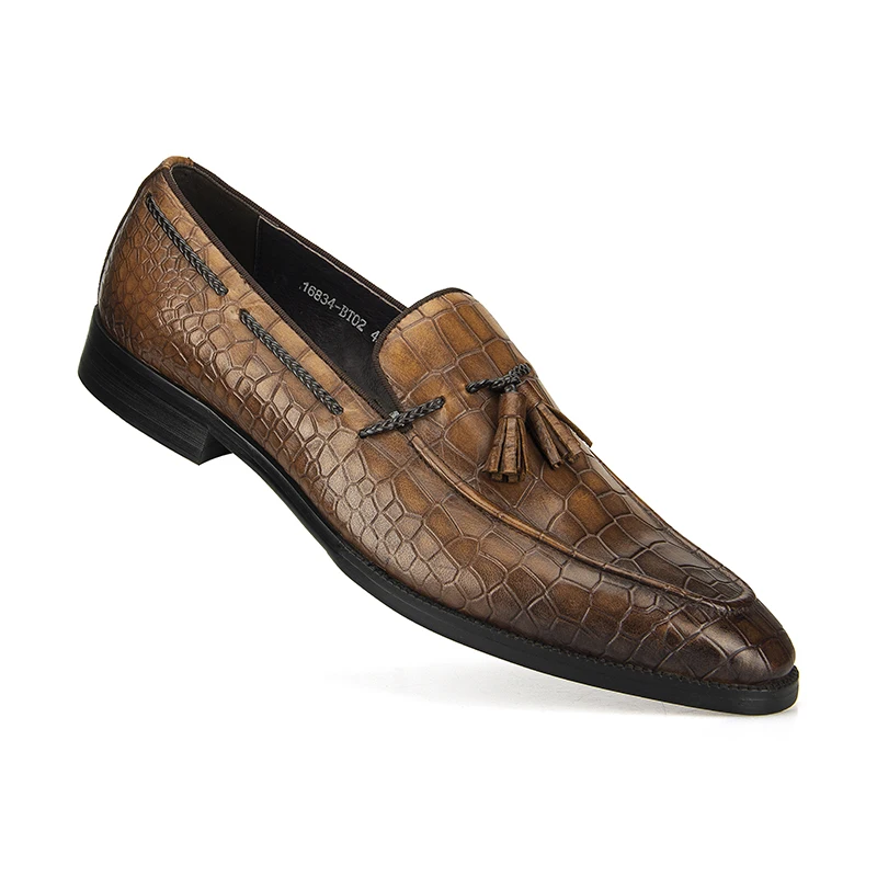 

Luxury Men Oxford Shoes Brown Formal Men Dress Shoes Wedding Leather Shoes