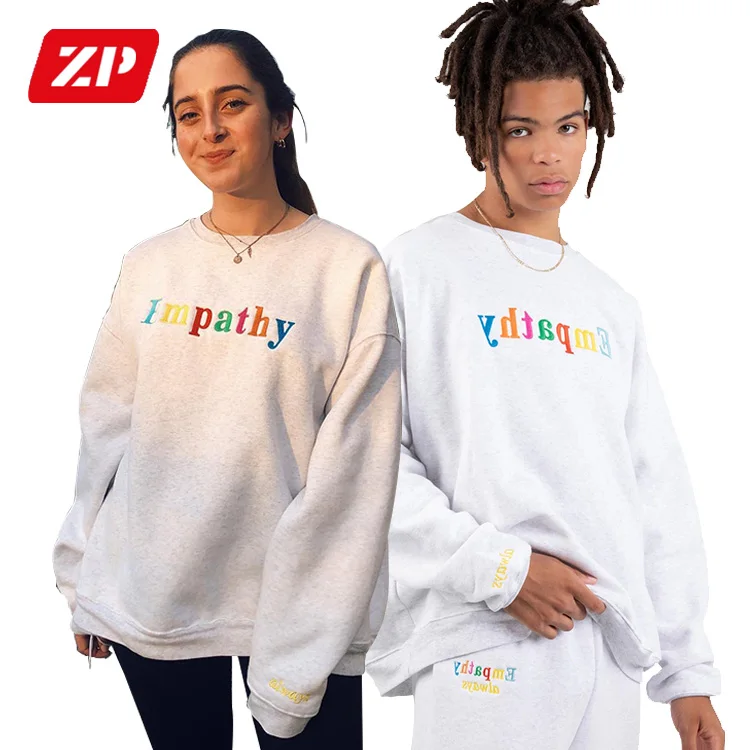 

High Quality Low MOQ fleece shirts Embroidery sweatshirt crewneck Custom Hoodies long sleeve embossed Men's Hoodies