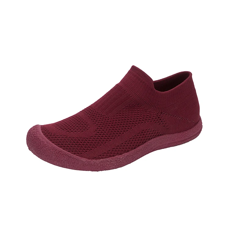 

Wholesale high quality mesh sock shoes for men sport casual running walking flats shoes for women summer woman's sneakers, Wine red,black,grey