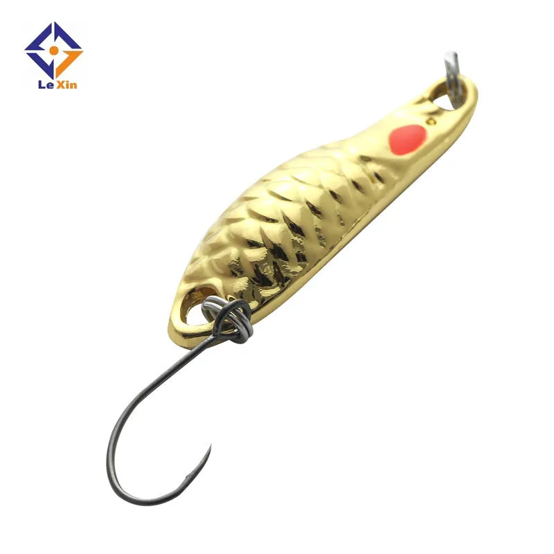 

2021 New style Artificial 1.5g 2.5g 3.5g 5g Swimbait Trout metal spoon sequin lurre hard bait fishing lures, Gold / silver