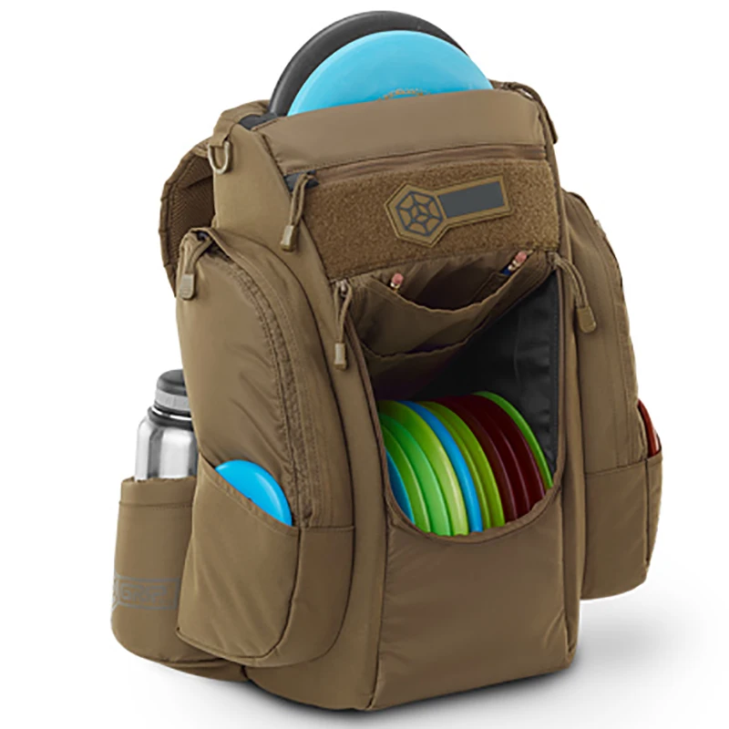 

High Quality Factory Custom 16-Disc Capacity Camo Sports Disc Golf Bag Backpack Shoulder Bag, Khaki,brown or customized color