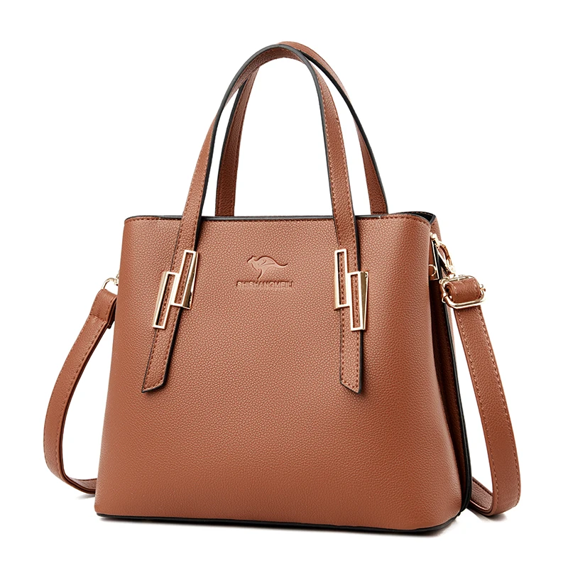 

2021 spring handbag new pu leather tote bag fashion OL bag