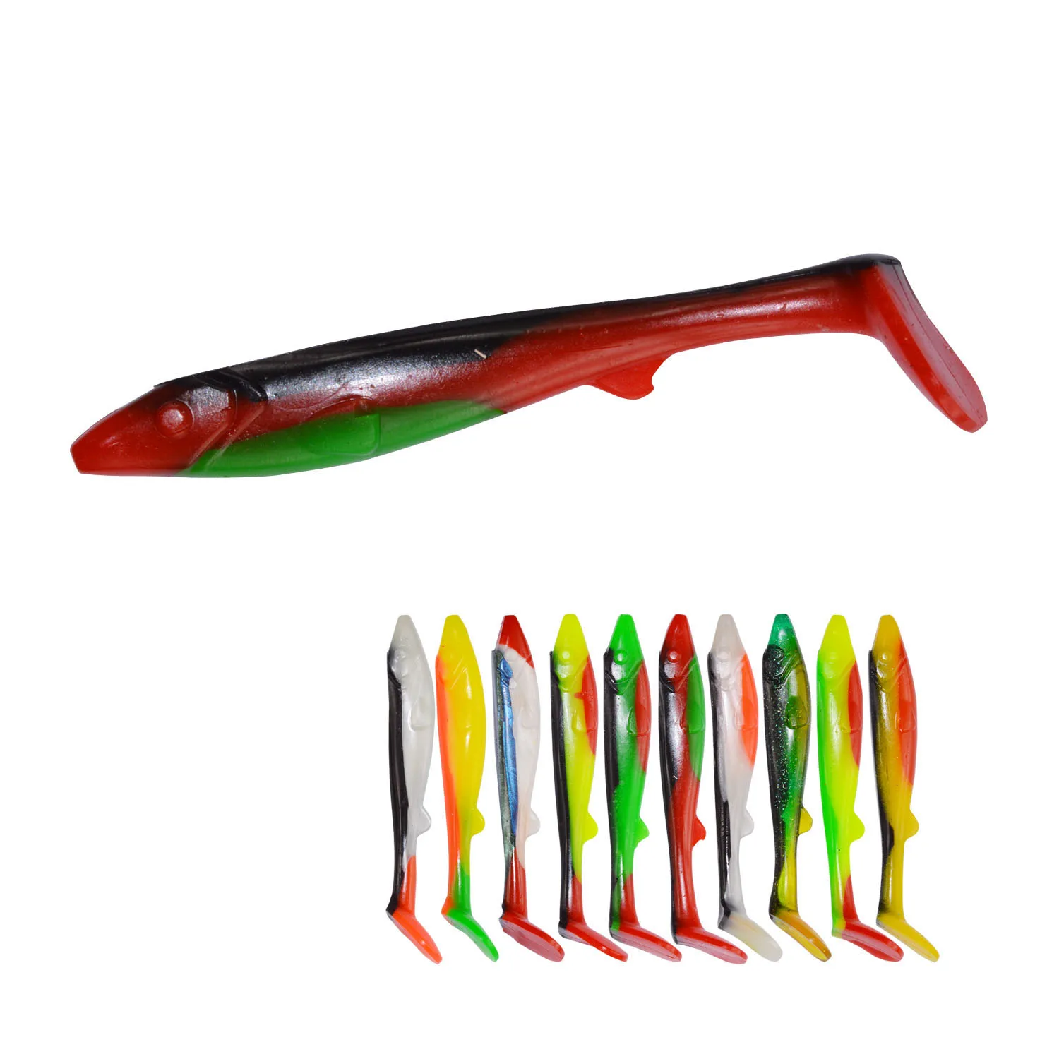 

Handmade soft bait 10c 8g paddle tail fishing bait Custom soft bait Minnow Swimbait Plastic Lure, 10colors