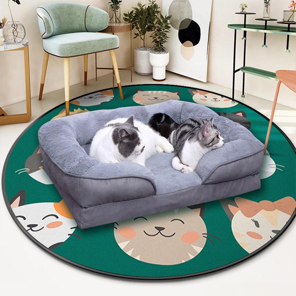 

Winter warm blanket removable cover amazon mat window round plush soft washable dog cat for orthopedic memory foam sofa pet beds, Customized color