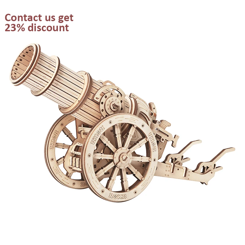 

Robotime Rokr Contact Get 23% off Antique Crafts Gifts KW801 Medieval Wheeled Cannon 3D DIY Wooden Puzzles