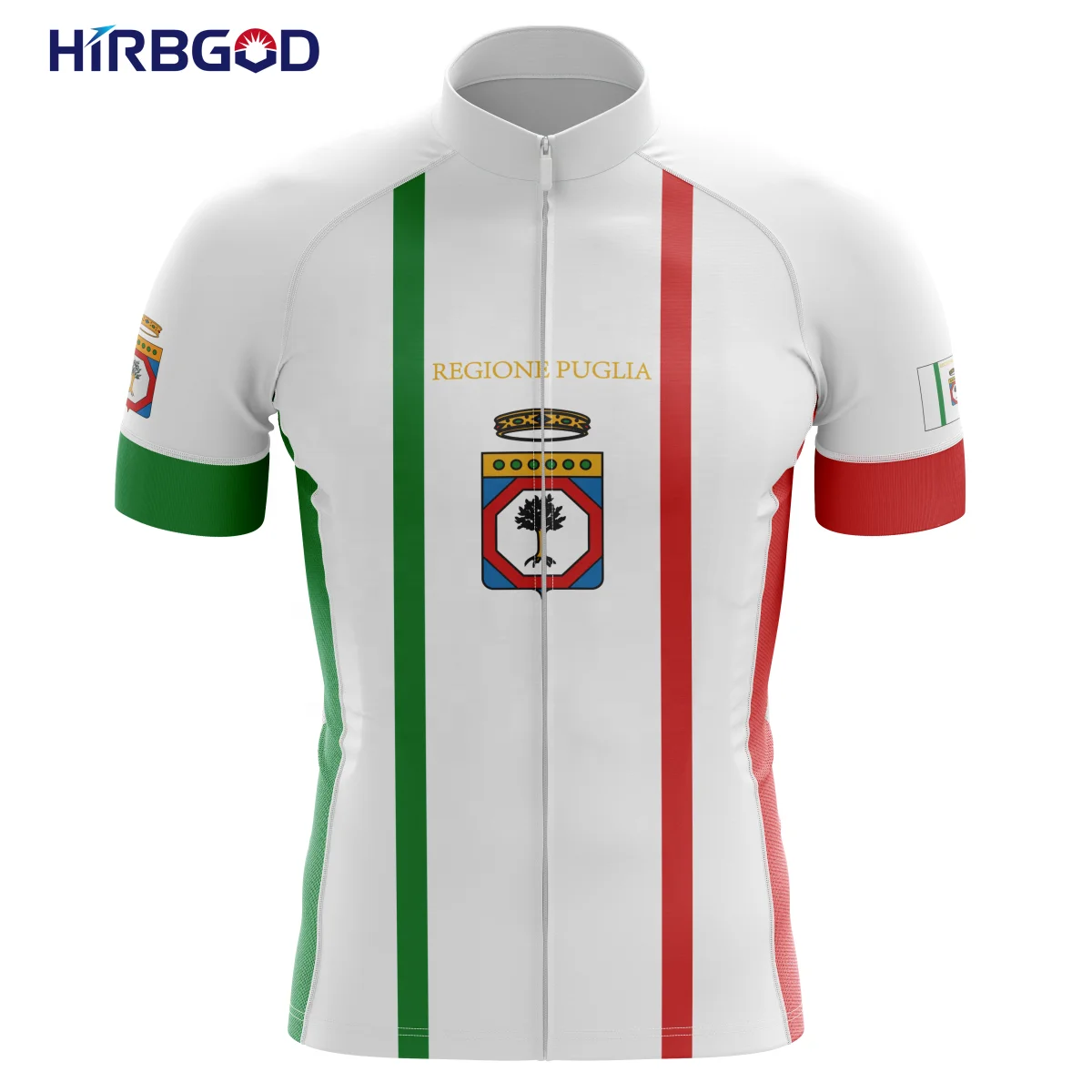 

HIRBGOD TYZ671-01 Puglia, Italy cycle jersey Men's short sleeve bike jersey Comfortable cycling jersey Plus Size cycling wear