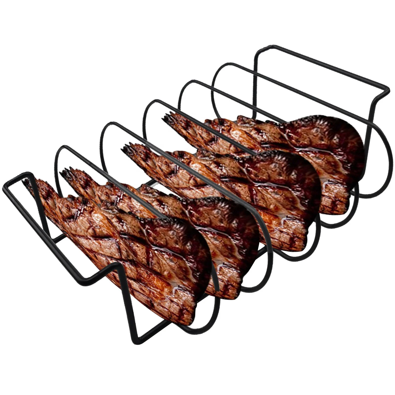 

BBQ Roasting Rib Rack Multifunction Non-Stick Roast Whole Chicken Ribs Meat, Photo