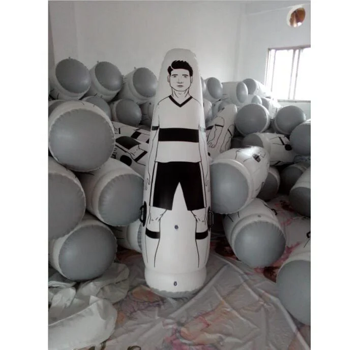

205cm Adult Air Soccer Training Dummy 0.6MM PVC Inflatable football training Tumbler Wall, White & black, yellow or customized