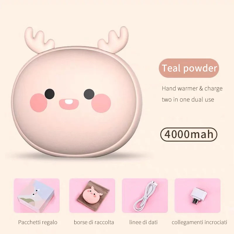 Manufacturers 4000mAh cute powerbank brand warmer mobile power mini gift charger customized LOGO charger cartoon powerbank - ANKUX.COM