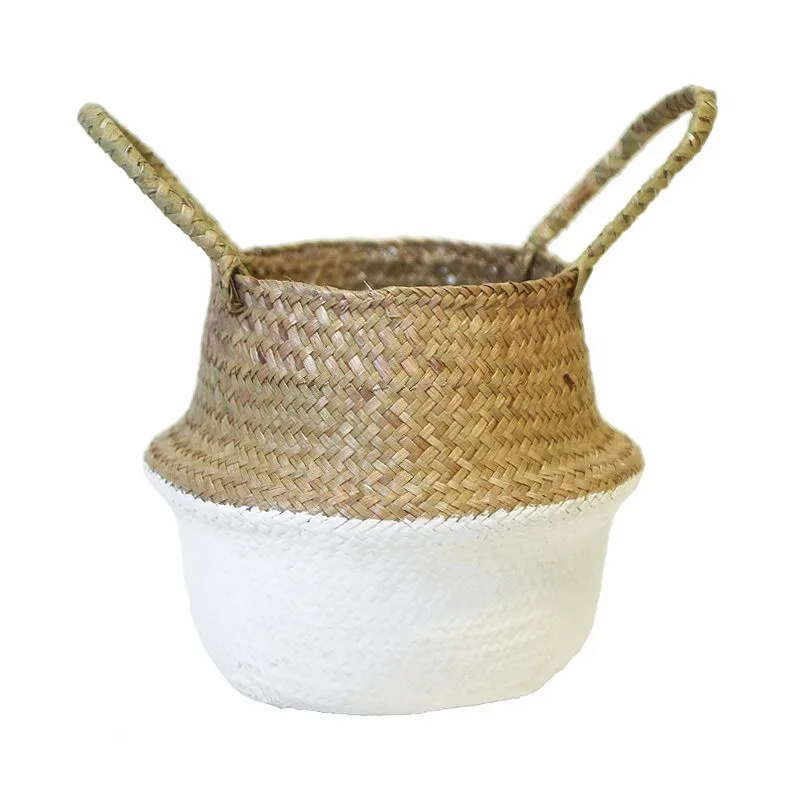 

Wholesale Natural folding Seagrass Belly Basket Flower Pot, Can be customized