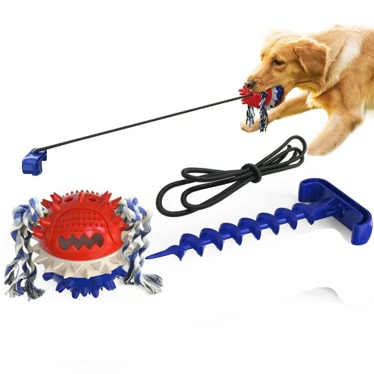 

Amazon Best Sale Bite Resistant Color Training Pile Dog Chew Toy Toothbrush Silicone Teeth Clean Stick custom pet gadgets toys, Red+blue/yellow