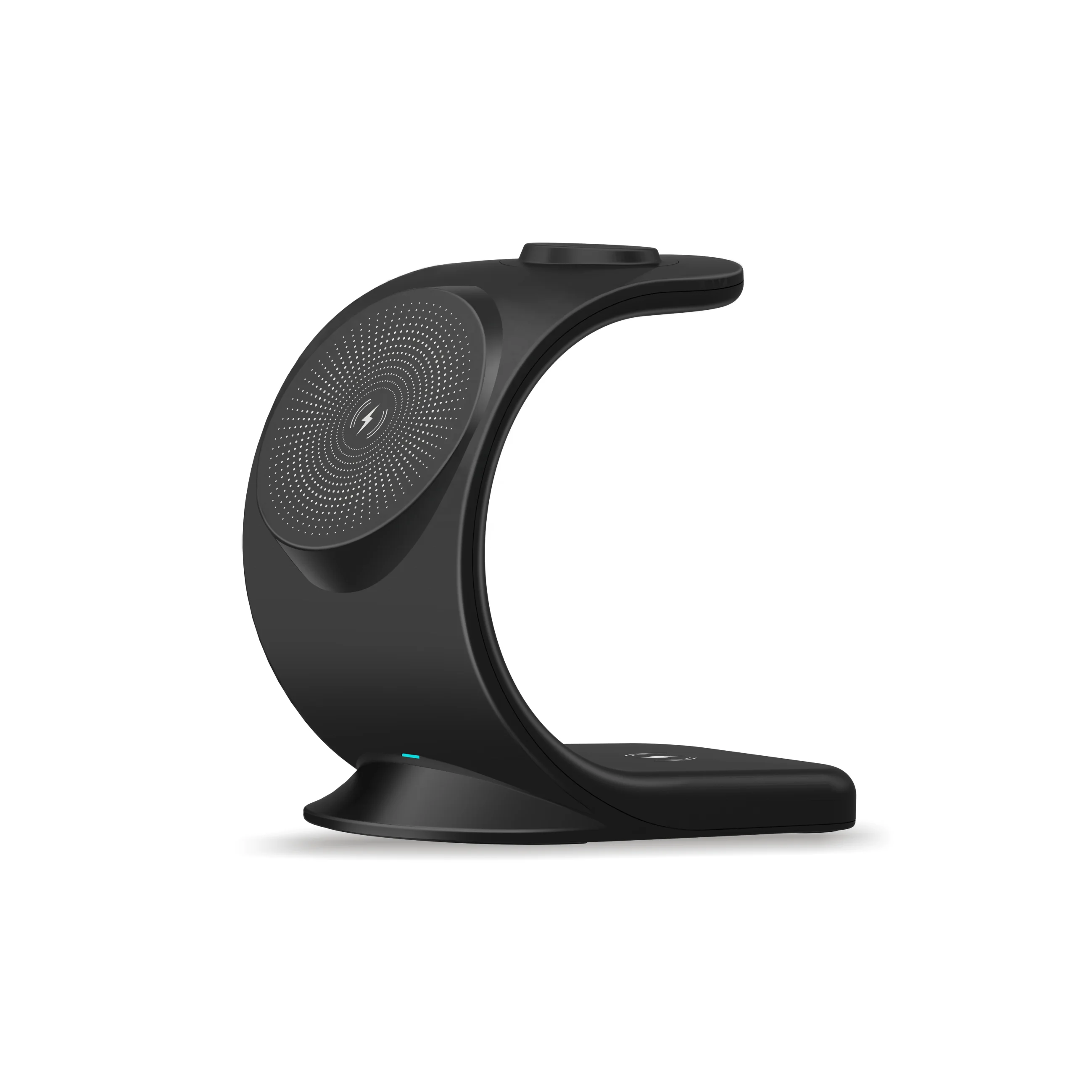 

universal cell phone fast charger magnetic portable magnet fast 15w magnetic wireless phone wireless 3 in 1 charger for iphone, Black/white