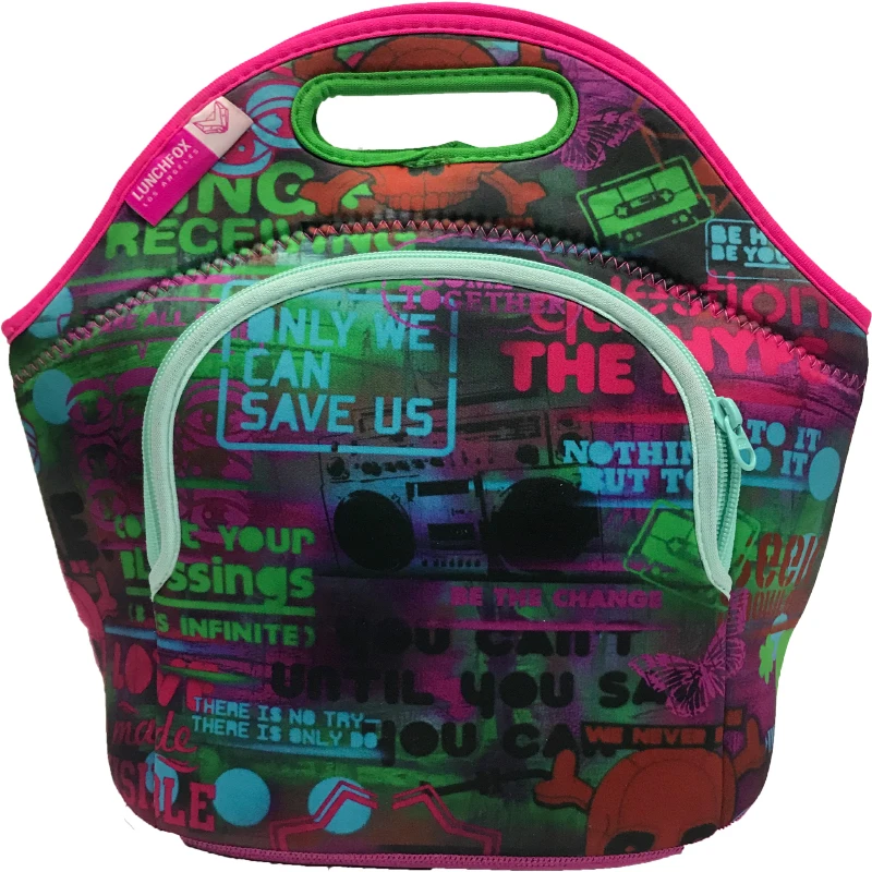 

Portable Neoprene Heating Transfer Pattern Picnic Lunch Bag, Colors