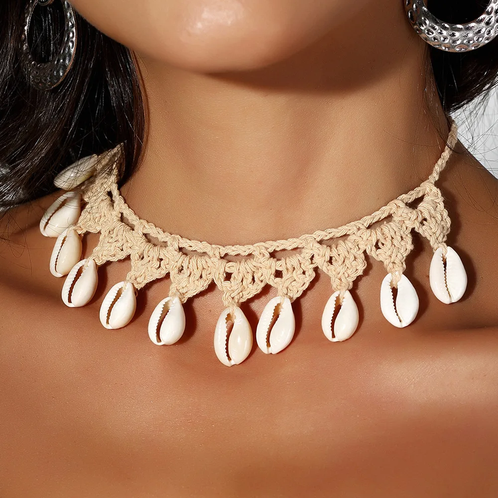 Bohemian Fashion Versatile Style Summer Beachwear Accessories Handmade Necklace with Shell