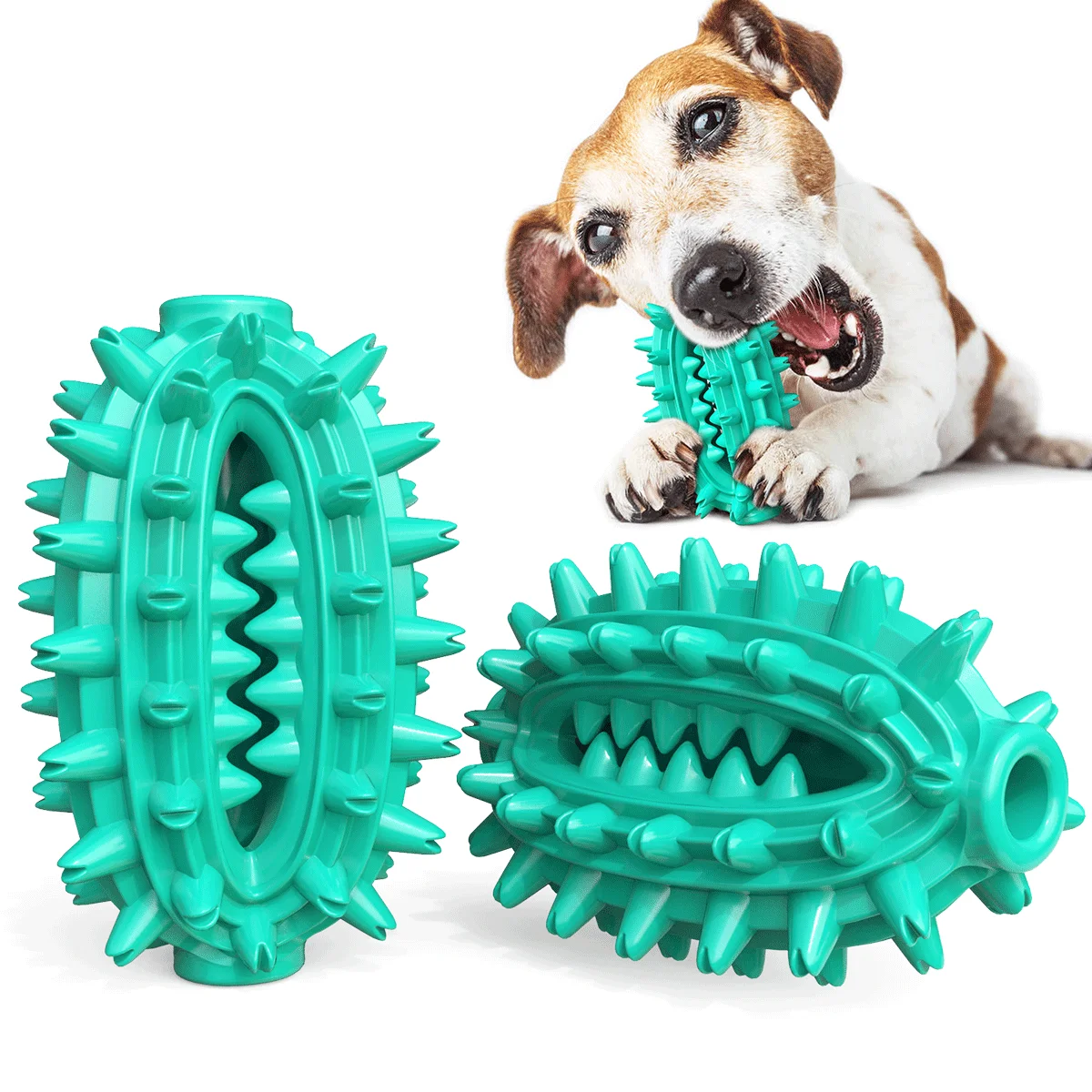 

High quailty Cactus-shaped Molar Ball dog chew toy safe TPR pet toy toothbrush toy dog, Blue /yellow/green