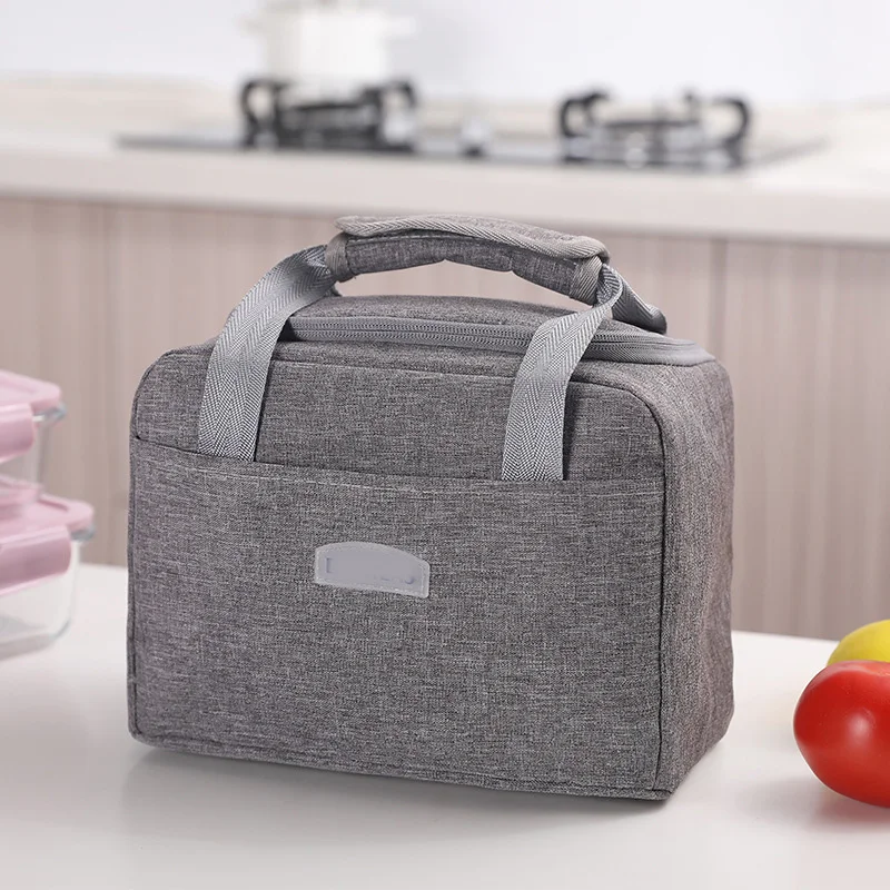 

Wholesale Good Price Grey Eco Oxford Cloth Thermal Blank Lunch Box Bag for Adults