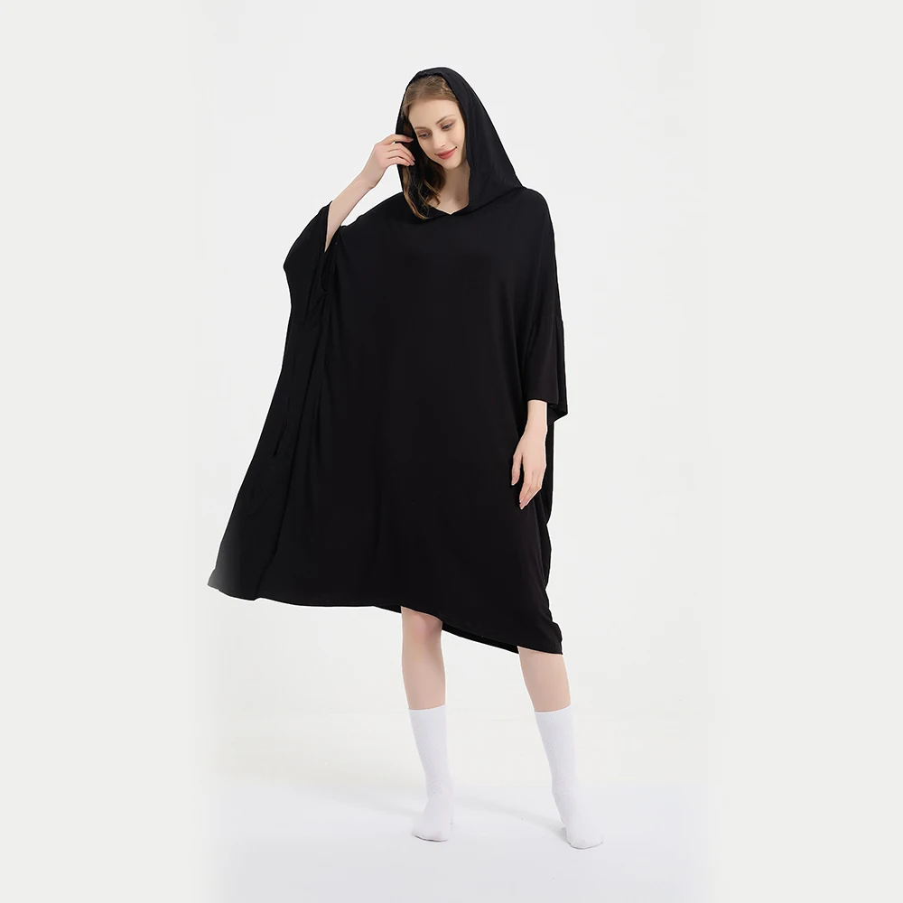 

China factory oversized hoodie sweatshirt adult large hooded long sleeved sleepwear home dress