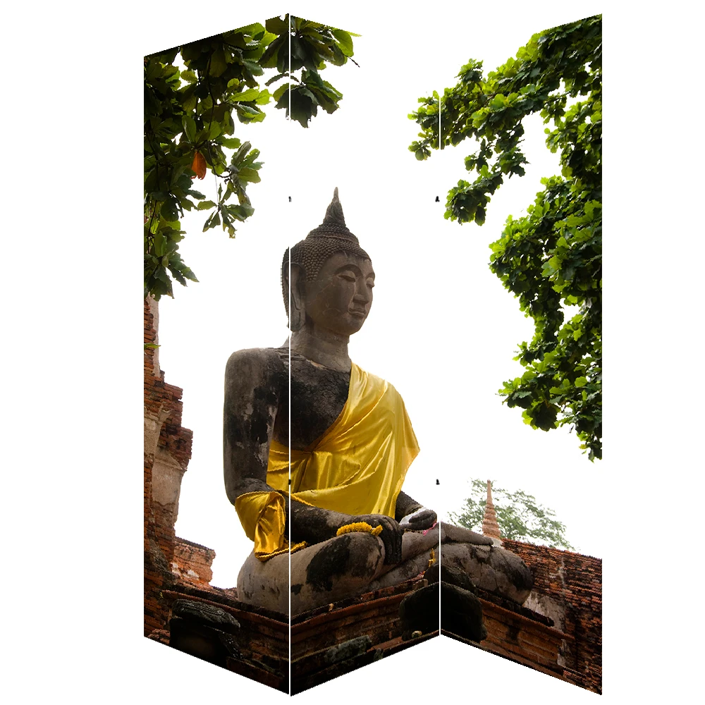 

buddha room divider Movable Folding Screen Canvas Room Divider For Living Room, Cmyk