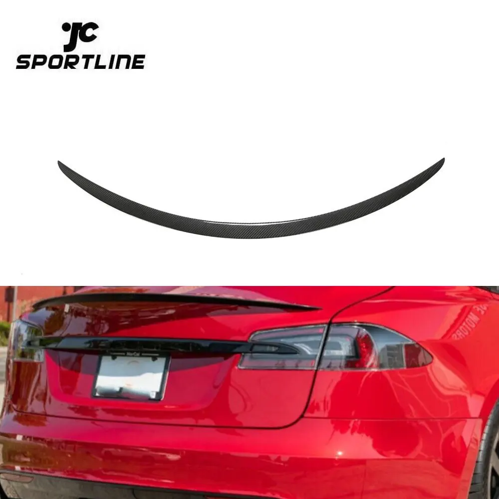 

Pre-preg Carbon Fiber Sport Trunk Decklid Spoiler for Tesla Model S 2021-2023