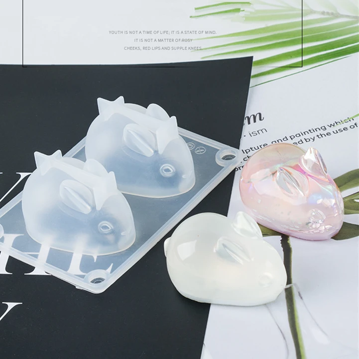 

Hot Sale Bunny Pudding Mold Silicone Three-Dimensional Milk Jelly 3D Mousse Cake Mould, Translucent