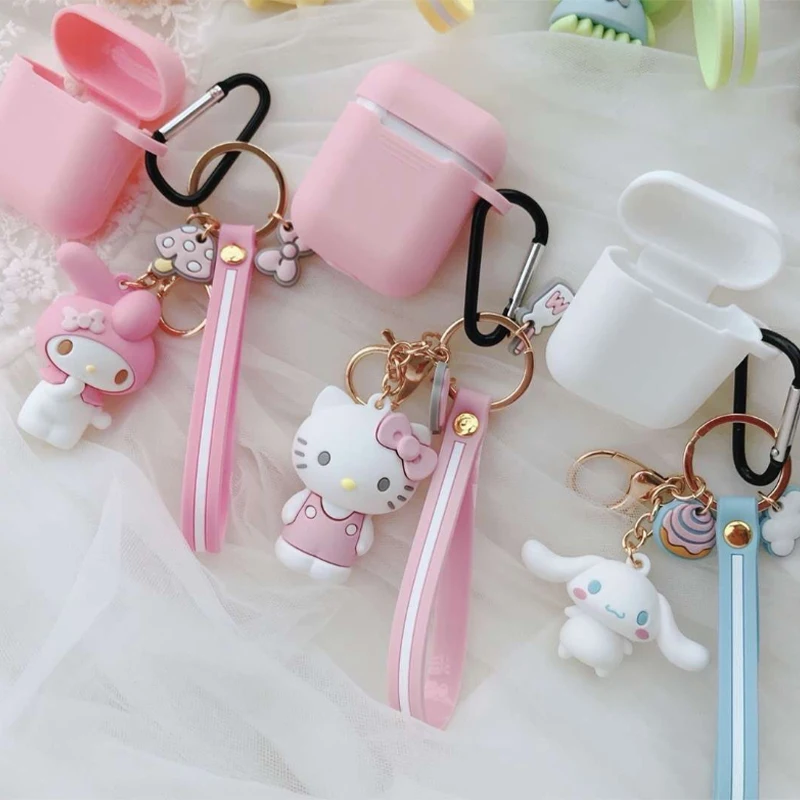 

BOORUI cute animal cover silicon for airpod case fashion keychain protect case for air pods 1 2, 7 different styles