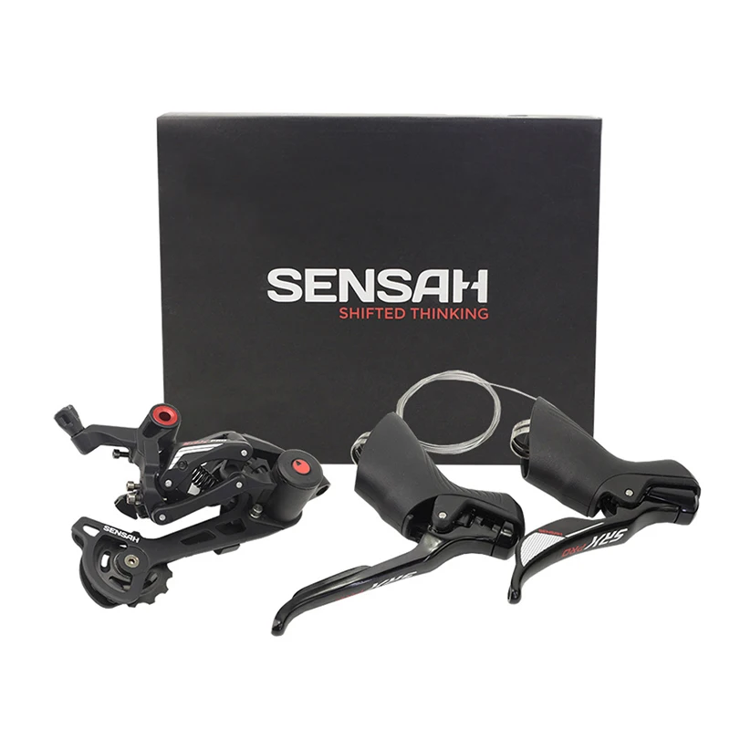 

Sensah bicycle transmission kit road bike derailleur 1*11 shifter brake integrated gearbox manual rear derailleur parts set, Black