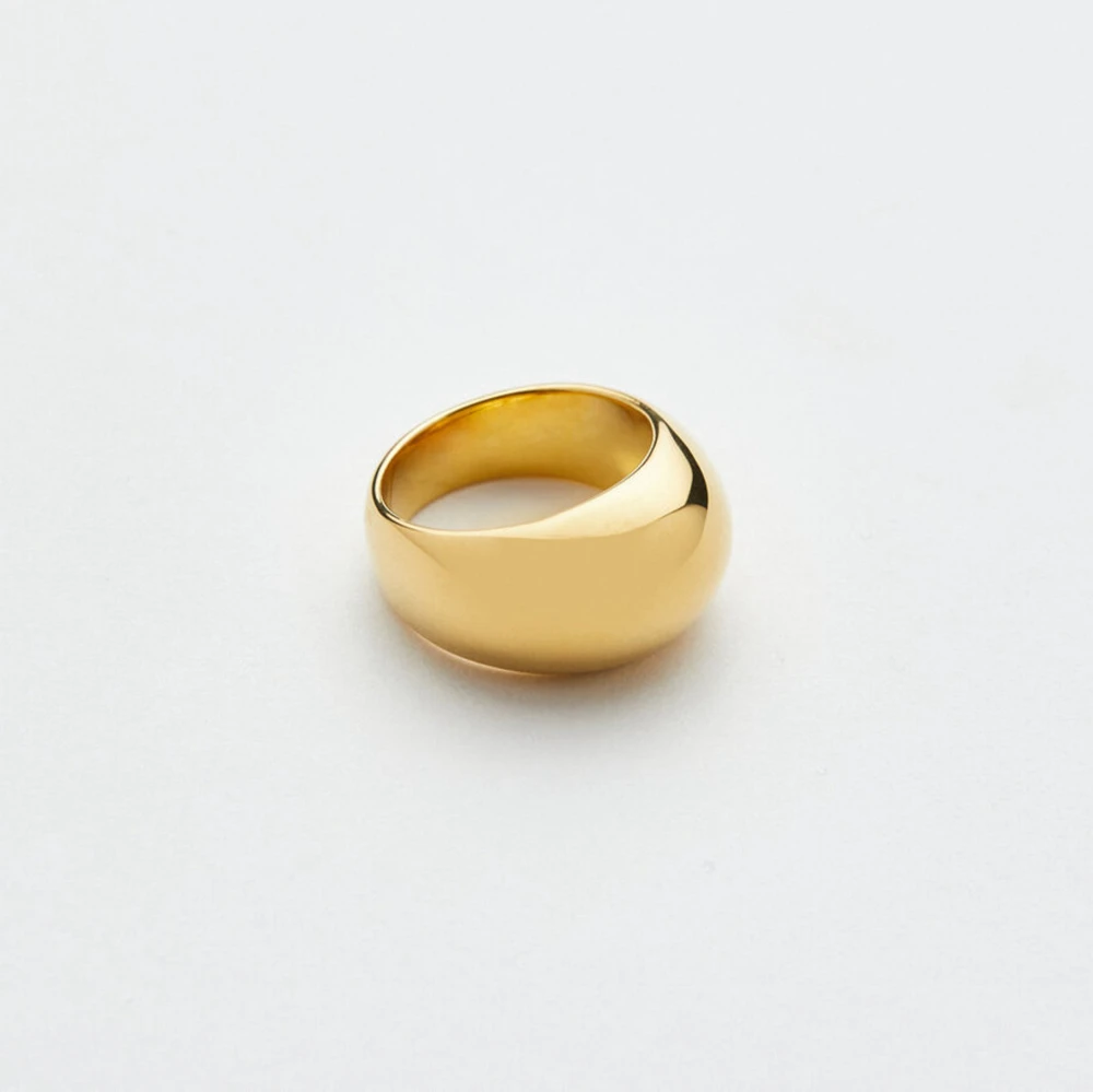 

Popular Jewlery Women Men Ring 18 K Gold Plated Chunky Finger Rings, Gold, rose gold and steel color