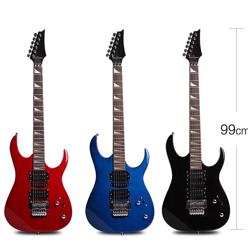 

Amuky Electric Guitar Custom Double Waves Fretboard 6 Strings Tremolo Guitar Factory Direct Sales